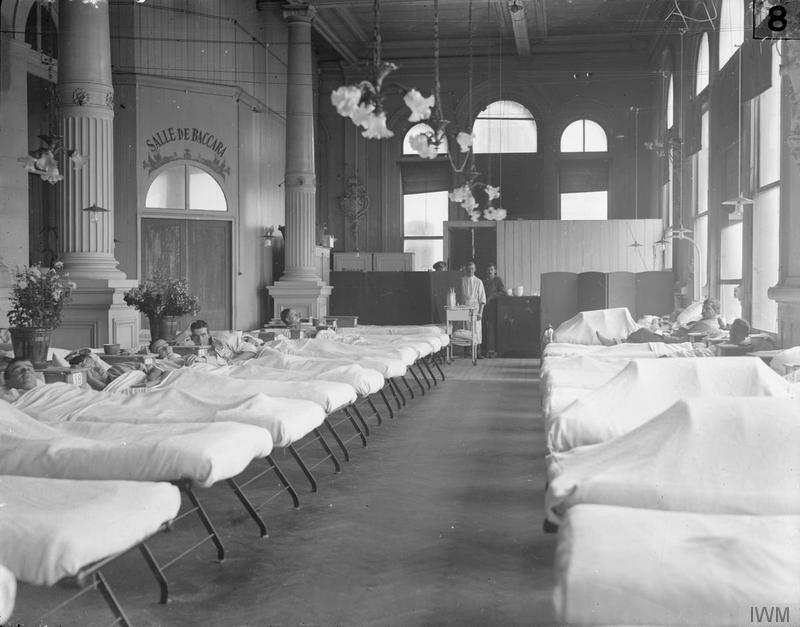 A military hospital in Boulogne, formerly a Casino, photographed in 1916 (IWM)